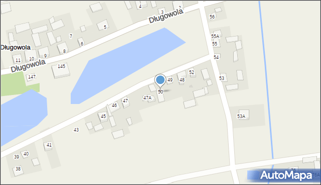 Długowola, Długowola, 50, mapa Długowola