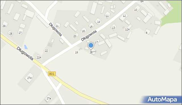 Długowola, Długowola, 18, mapa Długowola