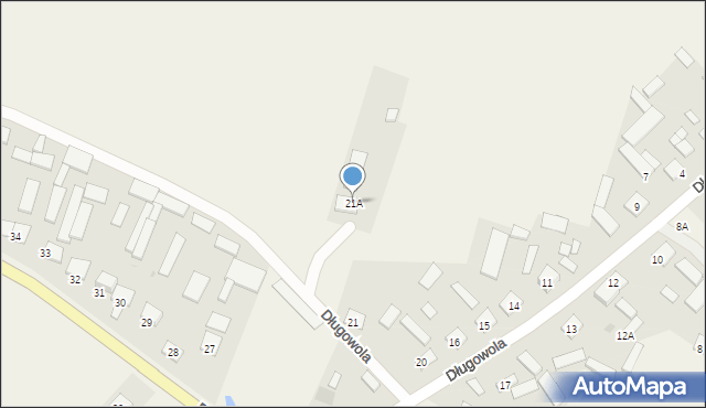 Długowola, Długowola, 21A, mapa Długowola