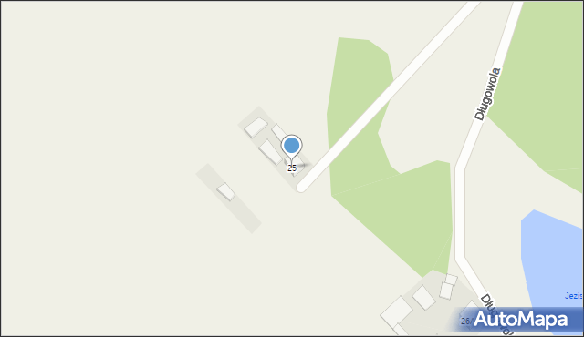 Długowola, Długowola, 25, mapa Długowola