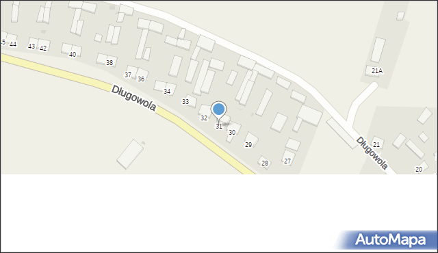 Długowola, Długowola, 31, mapa Długowola