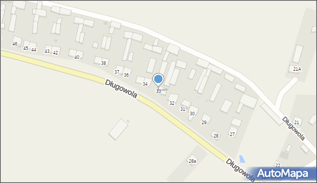 Długowola, Długowola, 33, mapa Długowola