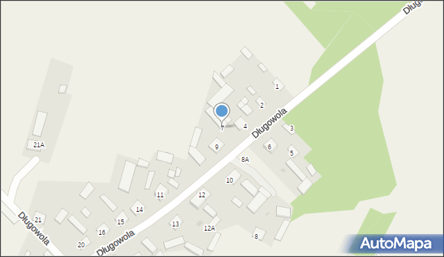 Długowola, Długowola, 7, mapa Długowola