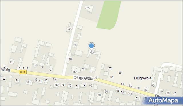 Długowola, Długowola, 73A, mapa Długowola