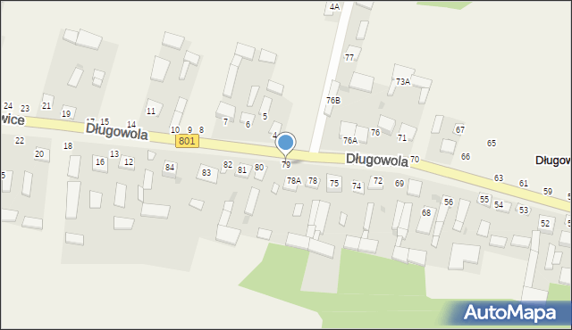 Długowola, Długowola, 79, mapa Długowola