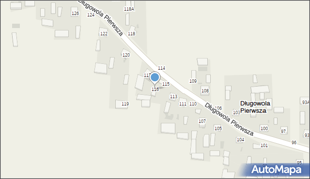 Długowola Pierwsza, Długowola Pierwsza, 116, mapa Długowola Pierwsza