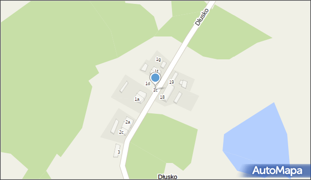 Dłusko, Dłusko, 1c, mapa Dłusko