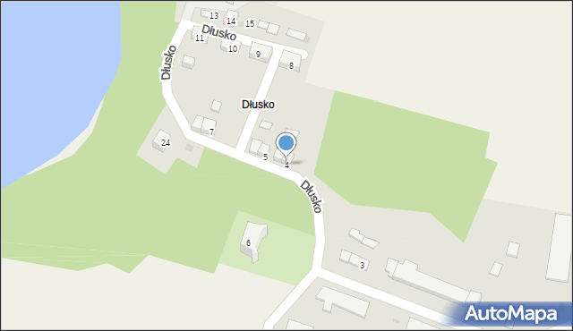 Dłusko, Dłusko, 4, mapa Dłusko