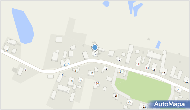 Dłusko Gryfińskie, Dłusko Gryfińskie, 7, mapa Dłusko Gryfińskie