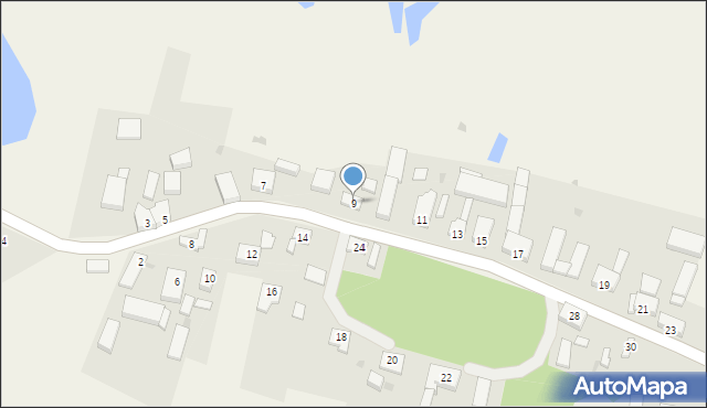 Dłusko Gryfińskie, Dłusko Gryfińskie, 9, mapa Dłusko Gryfińskie