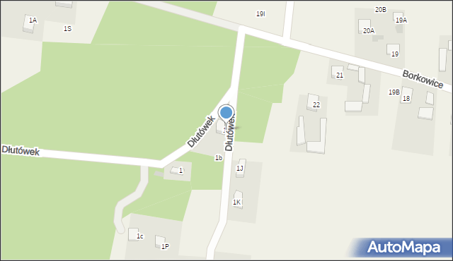 Dłutówek, Dłutówek, 1R, mapa Dłutówek