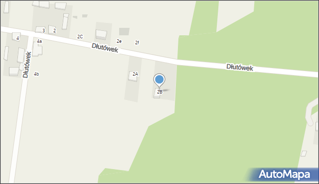 Dłutówek, Dłutówek, 2B, mapa Dłutówek