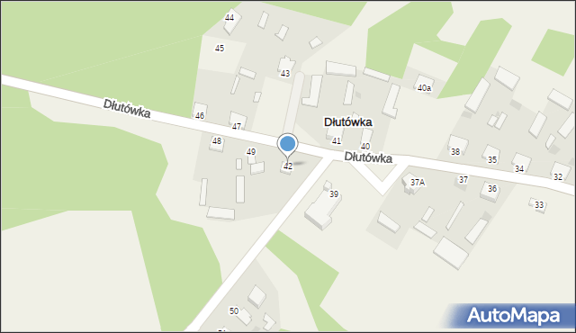 Dłutówka, Dłutówka, 42, mapa Dłutówka