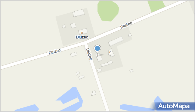 Dłużec, Dłużec, 7, mapa Dłużec