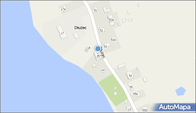 Dłużec, Dłużec, 15, mapa Dłużec