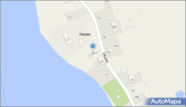 Dłużec, Dłużec, 16, mapa Dłużec