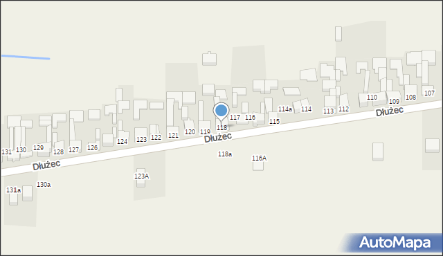 Dłużec, Dłużec, 118, mapa Dłużec