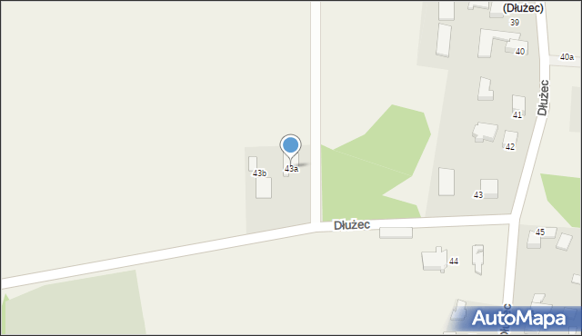 Dłużec, Dłużec, 43a, mapa Dłużec