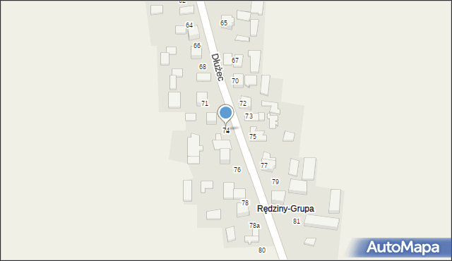 Dłużec, Dłużec, 74, mapa Dłużec