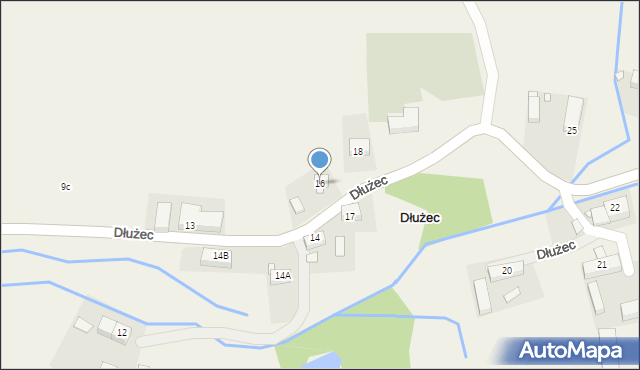 Dłużec, Dłużec, 16, mapa Dłużec