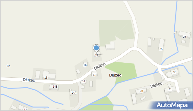 Dłużec, Dłużec, 18, mapa Dłużec
