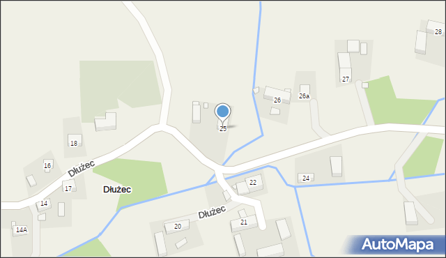 Dłużec, Dłużec, 25, mapa Dłużec