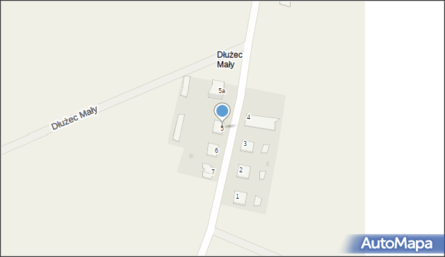 Dłużec Mały, Dłużec Mały, 5, mapa Dłużec Mały