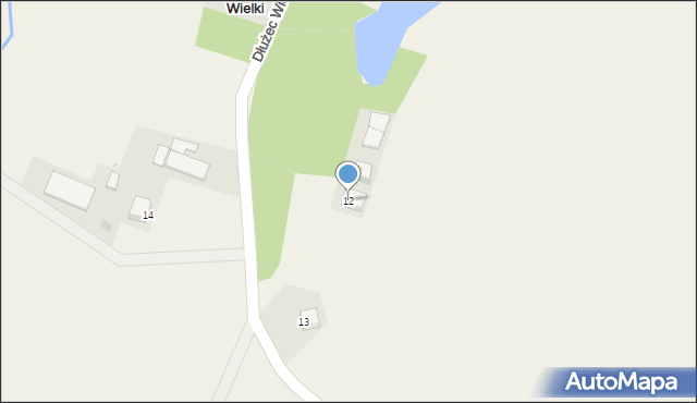 Dłużec Wielki, Dłużec Wielki, 12, mapa Dłużec Wielki