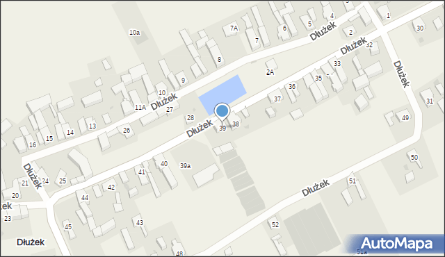 Dłużek, Dłużek, 39, mapa Dłużek
