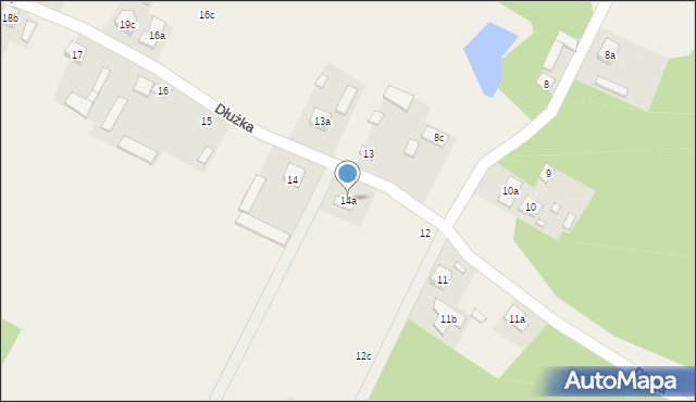Dłużka, Dłużka, 14a, mapa Dłużka