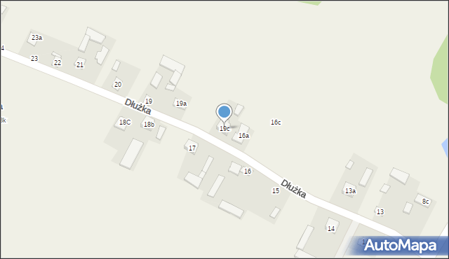 Dłużka, Dłużka, 19c, mapa Dłużka