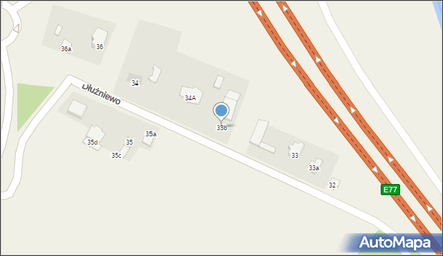 Dłużniewo, Dłużniewo, 33b, mapa Dłużniewo