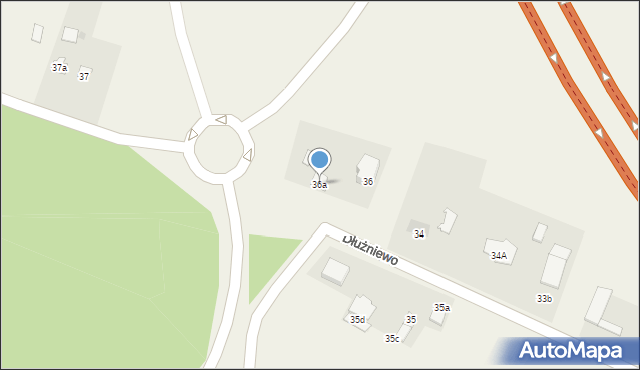 Dłużniewo, Dłużniewo, 36a, mapa Dłużniewo