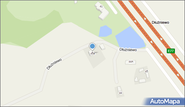 Dłużniewo, Dłużniewo, 45a, mapa Dłużniewo