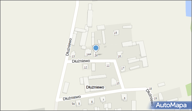 Dłużniewo, Dłużniewo, 14, mapa Dłużniewo