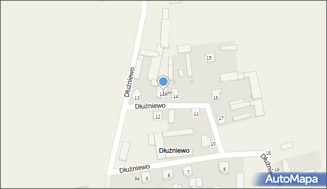 Dłużniewo, Dłużniewo, 14A, mapa Dłużniewo
