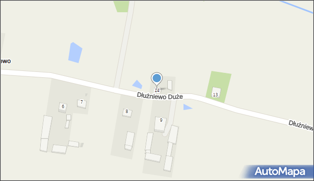 Dłużniewo Duże, Dłużniewo Duże, 14, mapa Dłużniewo Duże