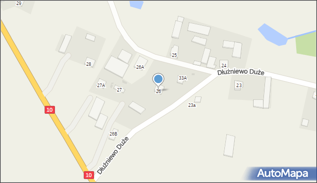 Dłużniewo Duże, Dłużniewo Małe, 26, mapa Dłużniewo Duże