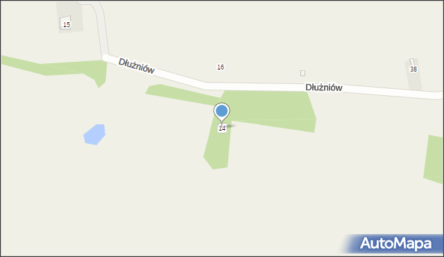 Dłużniów, Dłużniów, 14, mapa Dłużniów