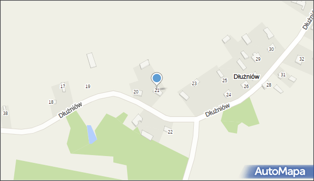 Dłużniów, Dłużniów, 21, mapa Dłużniów