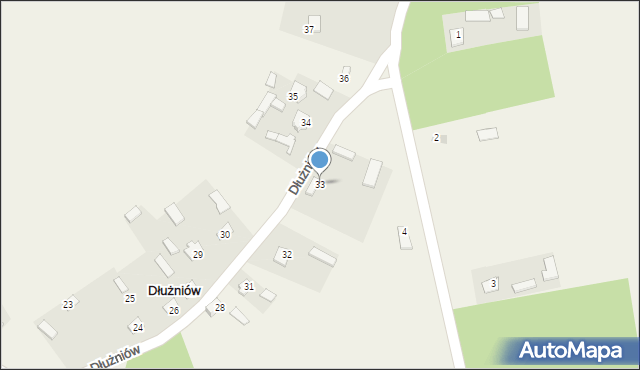 Dłużniów, Dłużniów, 33, mapa Dłużniów