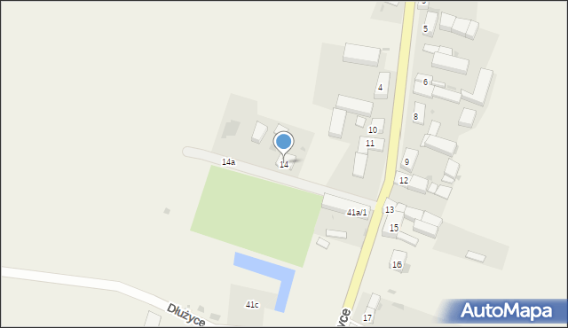 Dłużyce, Dłużyce, 14, mapa Dłużyce