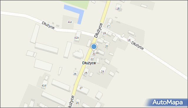 Dłużyce, Dłużyce, 21, mapa Dłużyce