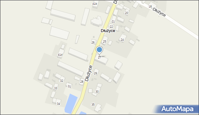 Dłużyce, Dłużyce, 27, mapa Dłużyce
