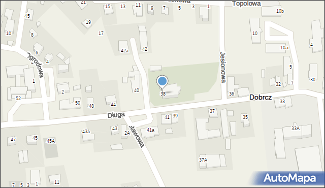 Dobrcz, Długa, 38, mapa Dobrcz