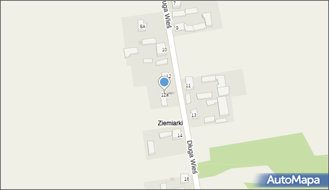 Domaniewice, Długa Wieś, 12a, mapa Domaniewice