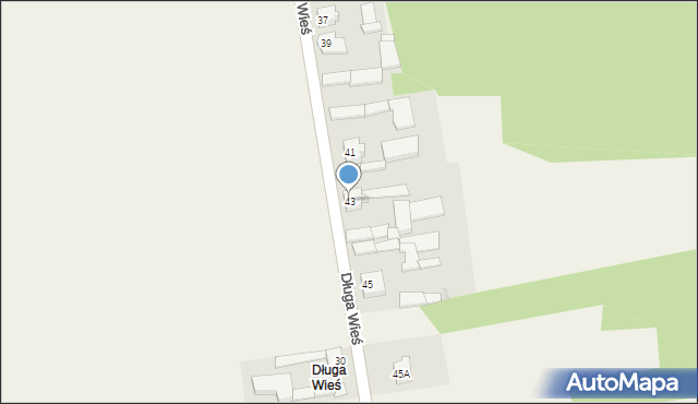 Domaniewice, Długa Wieś, 43, mapa Domaniewice