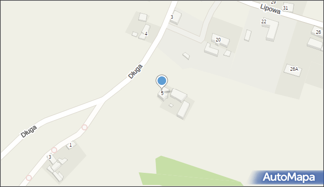 Drągowina, Długa, 5, mapa Drągowina