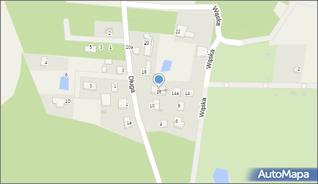 Drzewce, Długa, 16, mapa Drzewce