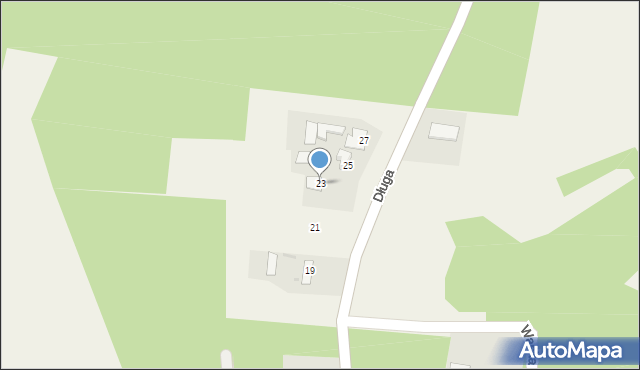 Drzewce, Długa, 23, mapa Drzewce